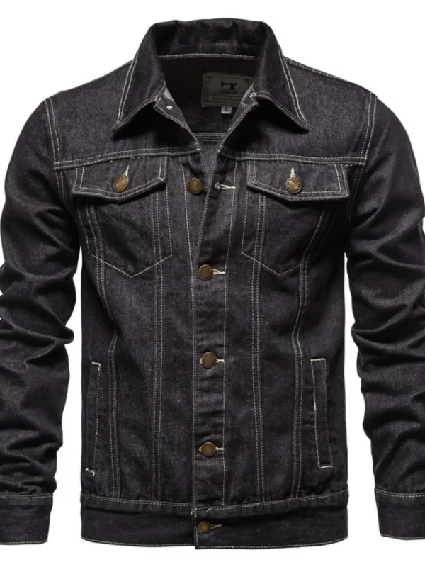 Men's Button Down Long Sleeve Denim Jacket - Image 2