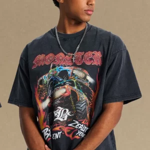 Men's Graphic Round Neck Half Sleeve T-Shirt