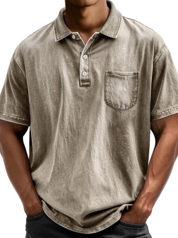 Men's Full Size Collared Neck Short Sleeve Polo Plus Size - Image 4