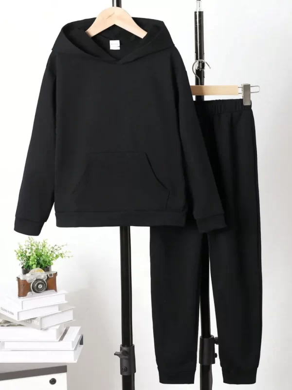 Children's Graphic Long Sleeve Hoodie and Pants Set - Image 3