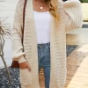 Open Front Sweater Cardigan with Pockets