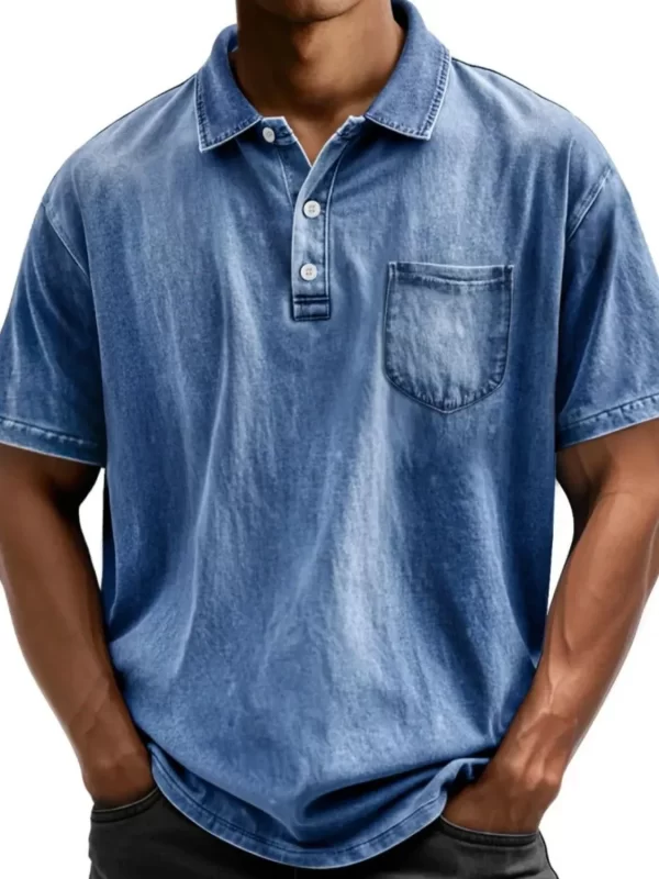 Men's Full Size Collared Neck Short Sleeve Polo Plus Size - Image 3
