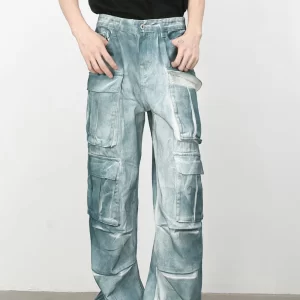 Men's Tie-Dye Cargo Jeans