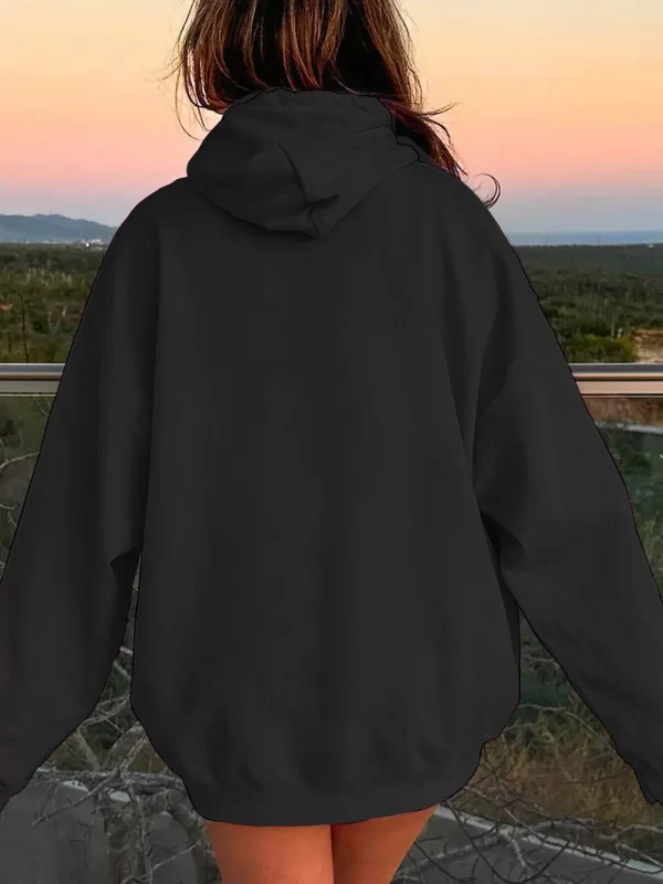 Drawstring Dropped Shoulder Hoodie - Image 32