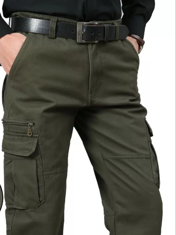 Men's Solid Color Cargo Pants - Image 8