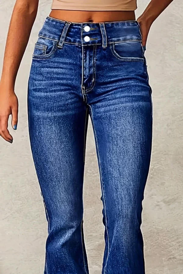 Cat Whisker Washed Bootcut Jeans - Image 8