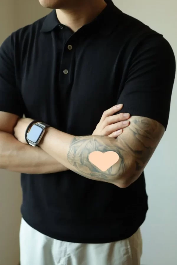 Men's Plus Size Button Detail Short Sleeve Polo - Image 3