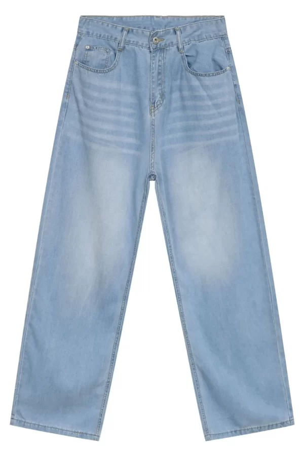 Men's Wide Leg Jeans with Pockets - Image 2