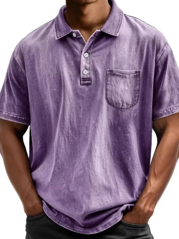 Men's Full Size Collared Neck Short Sleeve Polo Plus Size - Image 7