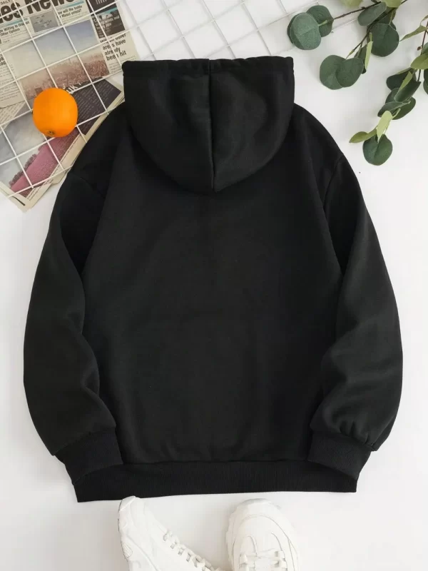 Drawstring Dropped Shoulder Hoodie - Image 30