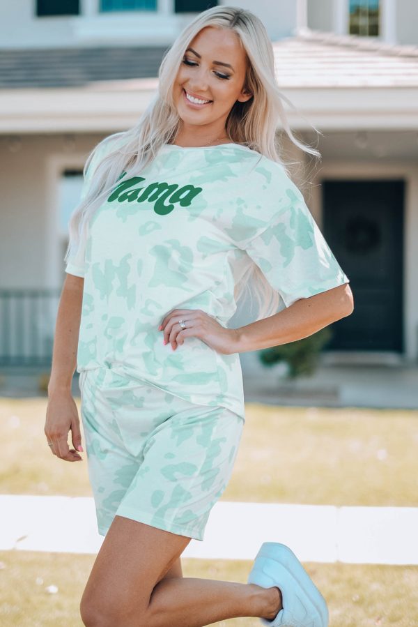 Women Printed Letter Graphic Lounge Set - Image 5