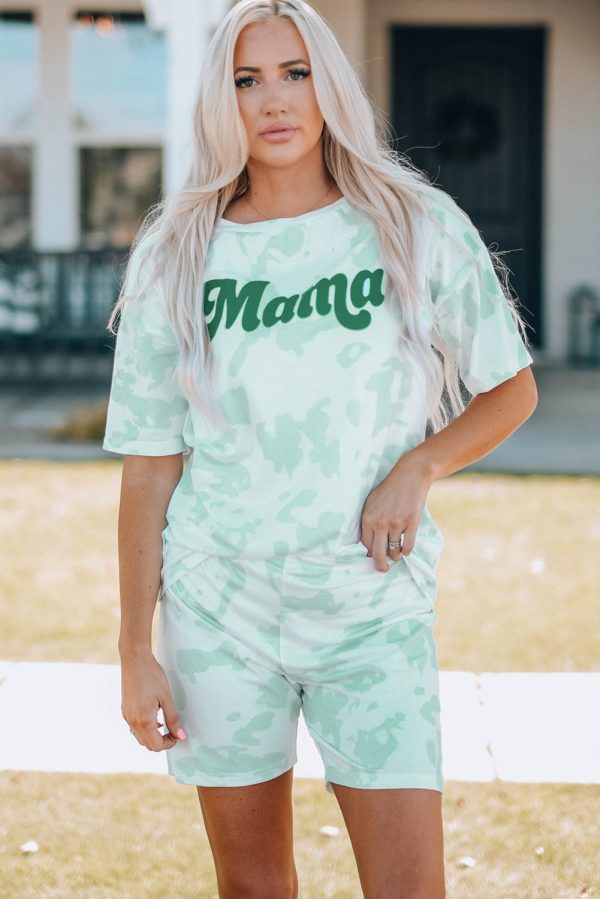 Women Printed Letter Graphic Lounge Set - Image 2