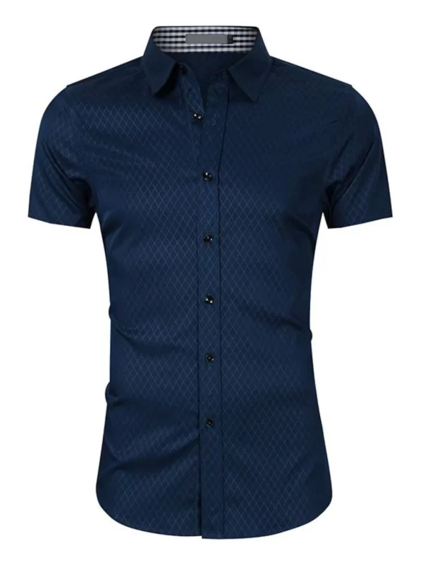 Men's Collared Neck Short Sleeve Shirt - Image 5