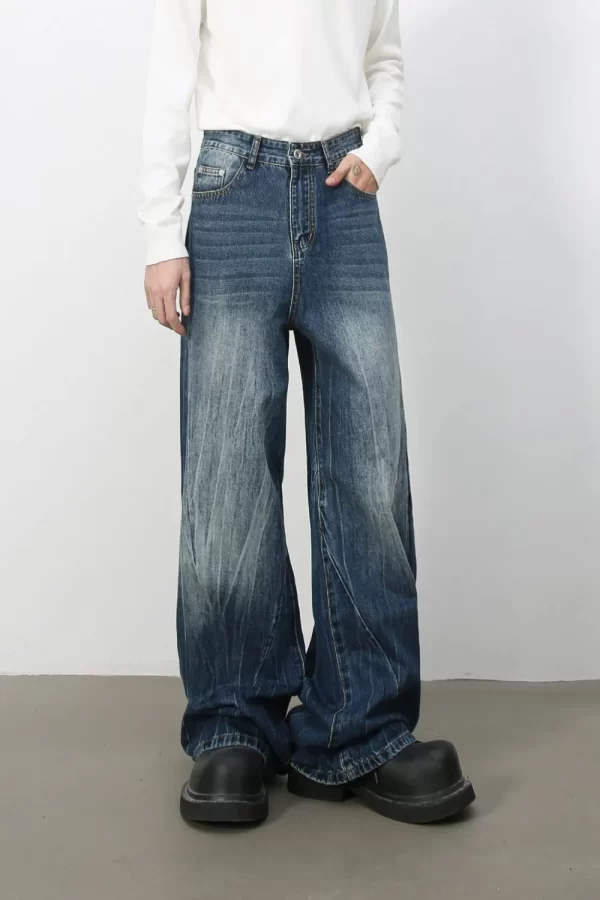 Men's Wide Leg Jeans with Pockets - Image 6