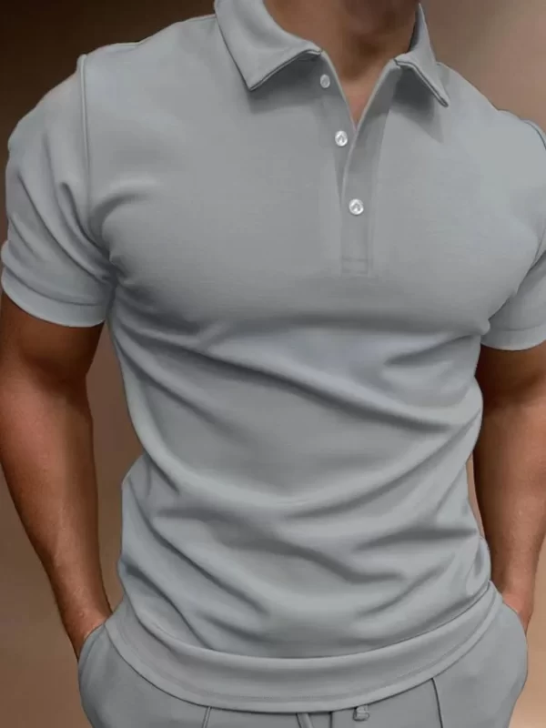 Men's Full Size Collared Neck Short Sleeve Polo Plus Size - Image 7