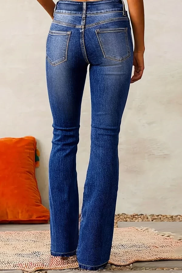 Cat Whisker Washed Bootcut Jeans - Image 9