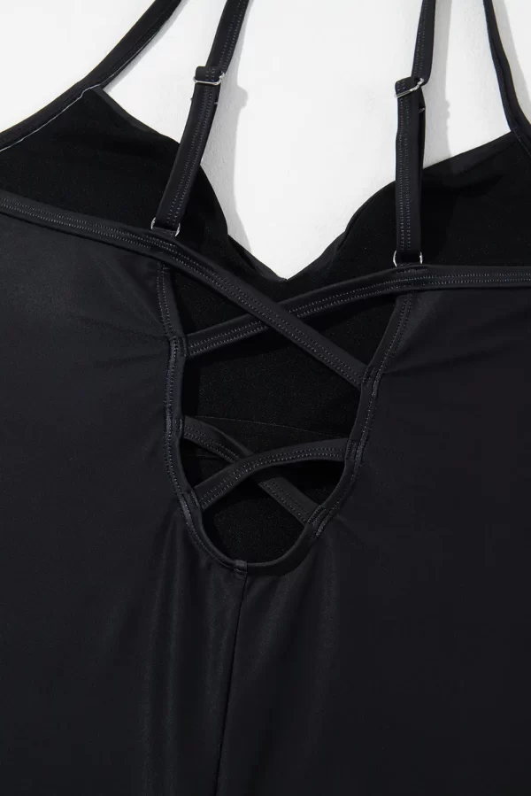 Embroidered V-Neck One-Piece Swimwear - Image 2