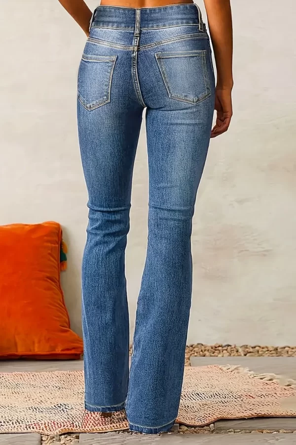 Cat Whisker Washed Bootcut Jeans - Image 6