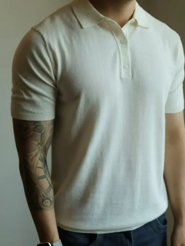 Men's Plus Size Button Detail Short Sleeve Polo - Image 6