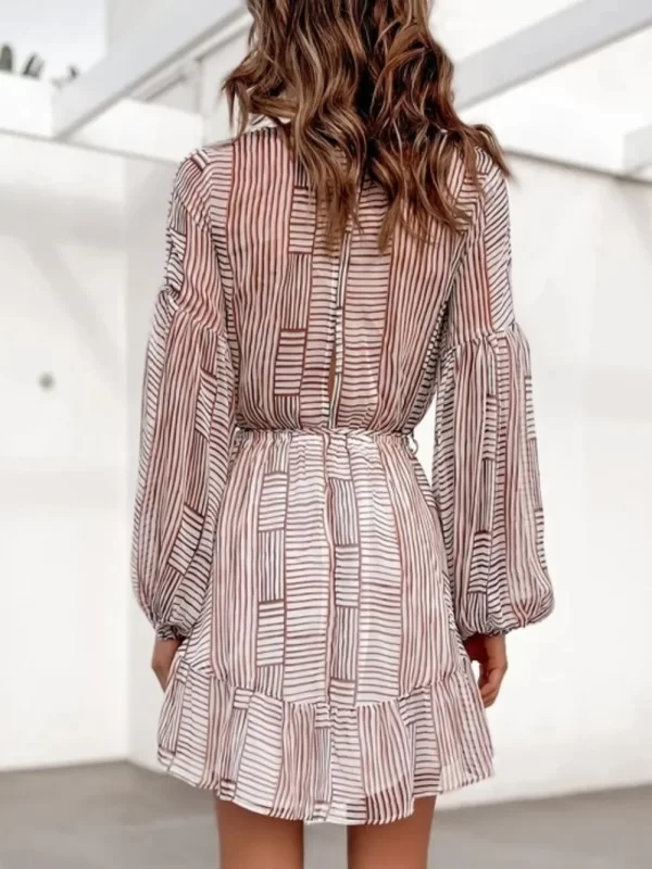 Cutout Back Surplice Long Sleeve Dress - Image 7