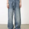 Men's Washed Jeans with Pockets