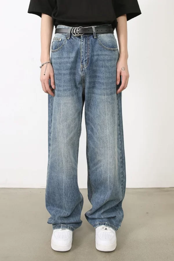 Men's Washed Jeans with Pockets