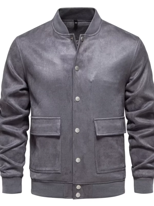 Men's Baseball Collar Snap Down Jacket - Image 5