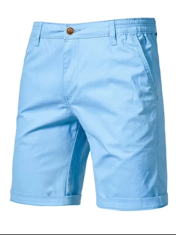 Men's Elastic Waist Shorts with Pockets - Image 5