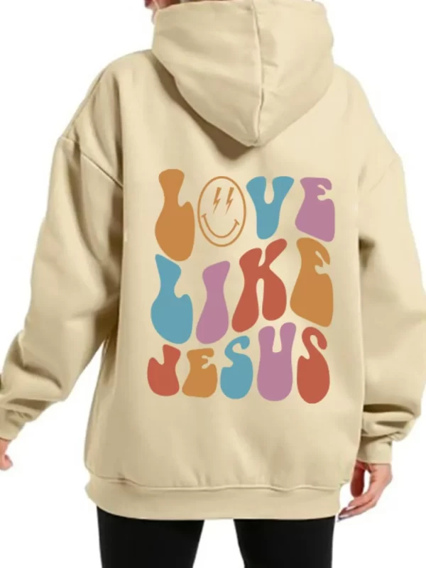 Men's Full Size Letter Graphic Back Long Sleeve Hoodie Plus Size - Image 6