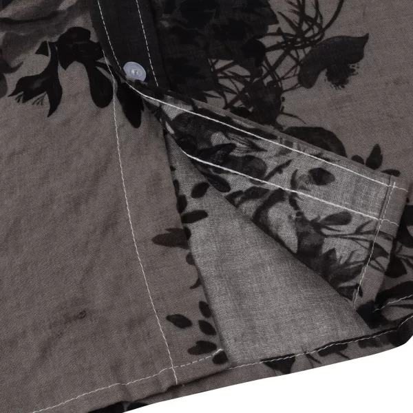 Men's Plus Size Printed Short Sleeve Button Down Casual Shirt - Image 8