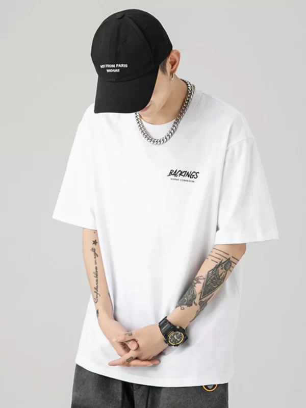 Men's Full Size Round Neck Half Sleeve T-Shirt Plus Size - Image 7