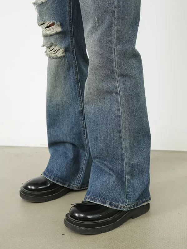 Men's Distressed Jeans with Pockets - Image 3