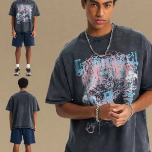 Men's Graphic Round Neck Half Sleeve T-Shirt