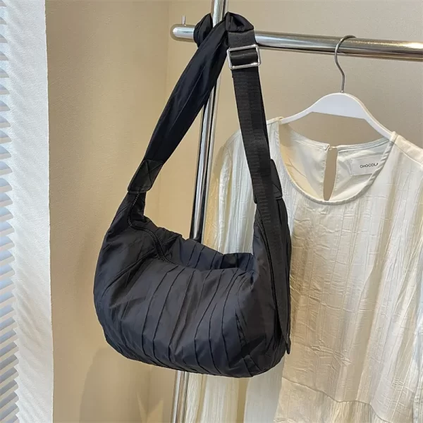Pleated Dumpling Crossbody Bag - Image 6