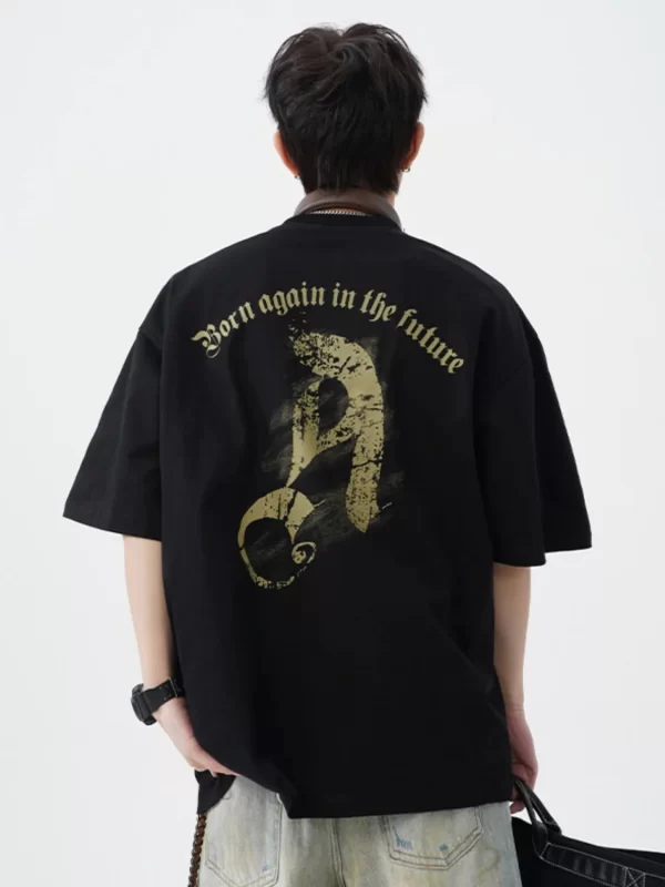 Men's Plus Size Graphic Round Neck Half Sleeve T-Shirt - Image 7