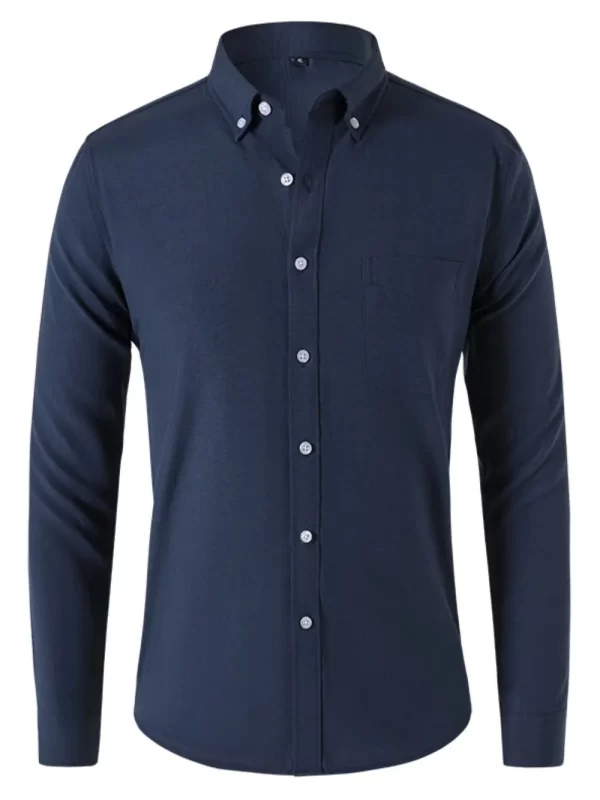 Men's Plus Size Button Down Collared Neck Shirt - Image 6