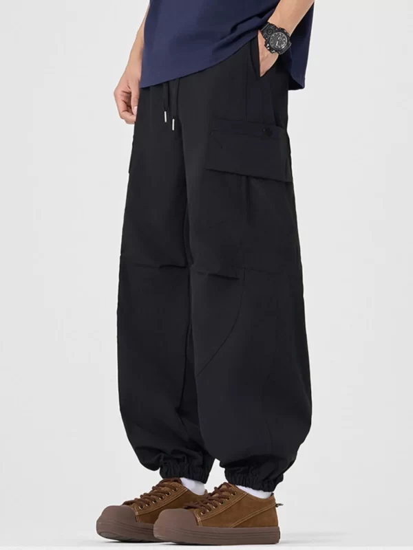 Men's Plus Size Casual Cargo Pants with Multiple Pockets - Image 8