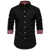 Men's Casual Button-Down Shirt with Cuff Detail