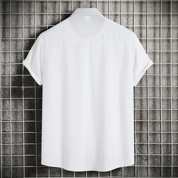 Men's Plus Size Casual Short Sleeve Button Down Shirt - Image 2