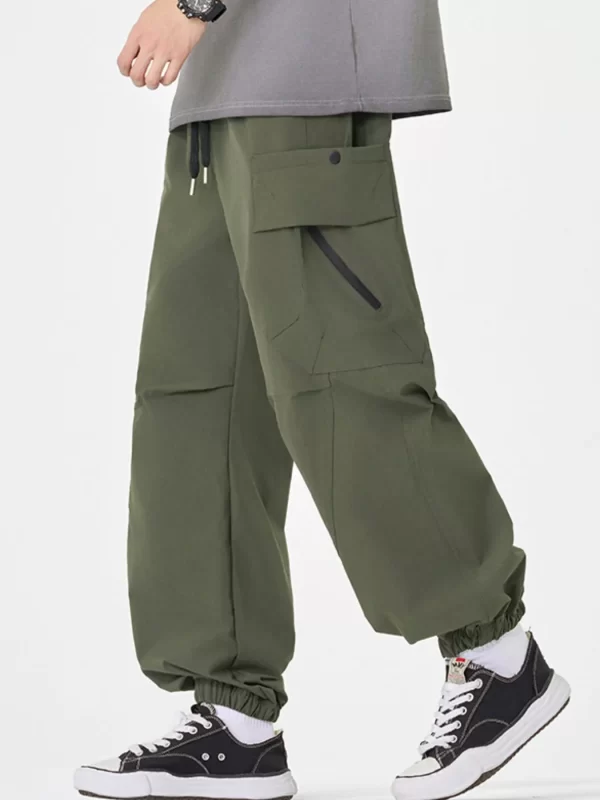 Men's Plus Size Casual Cargo Pants with Multiple Pockets - Image 11