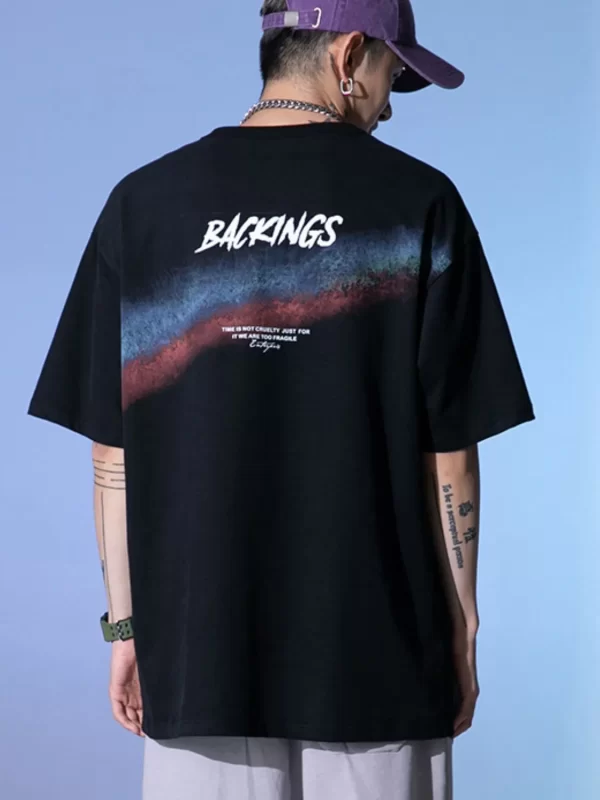 Men's Full Size Round Neck Half Sleeve T-Shirt Plus Size - Image 10
