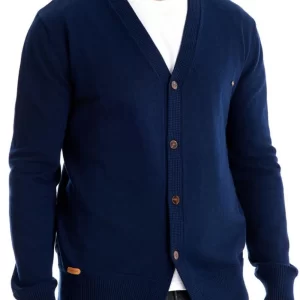 Men's Button Down V-Neck Cardigan