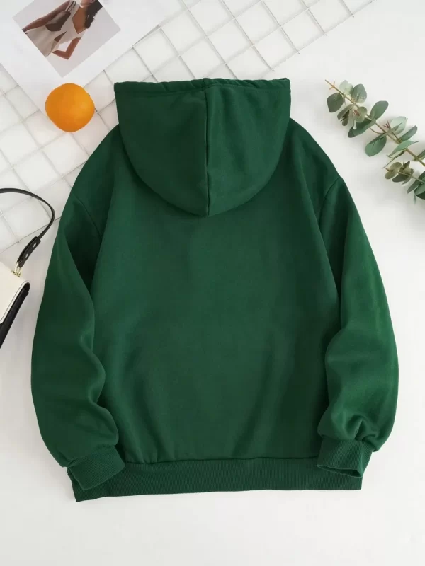 Drawstring Dropped Shoulder Hoodie - Image 9