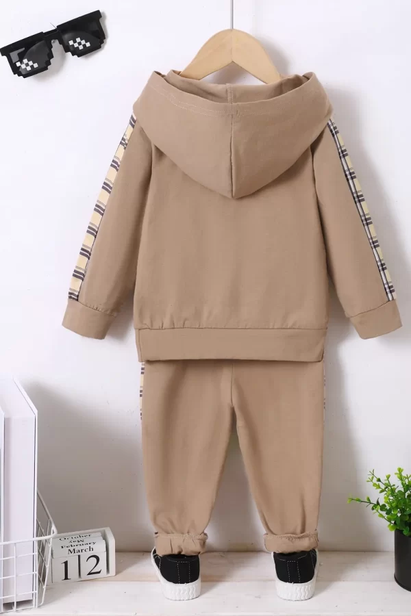 Children's Plaid Hoodie and pants Set - Image 6