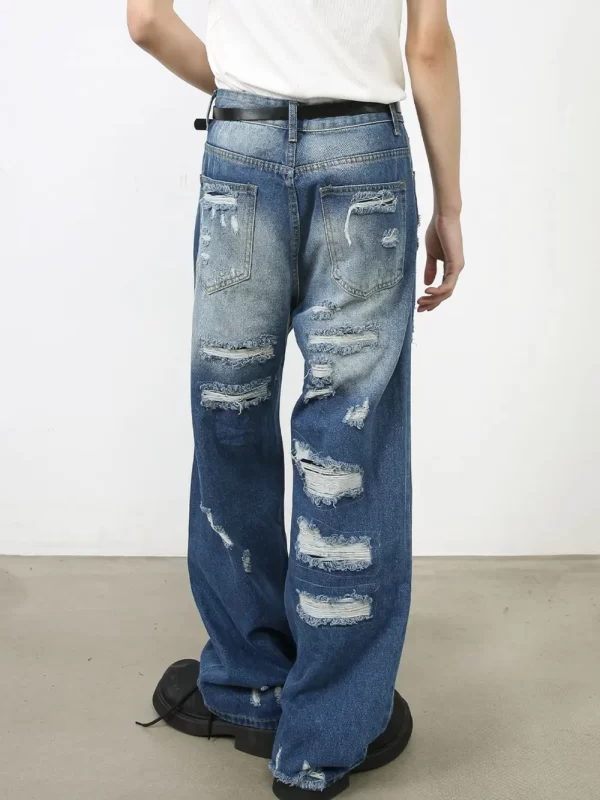 Men's Distressed Jeans with Pockets - Image 6