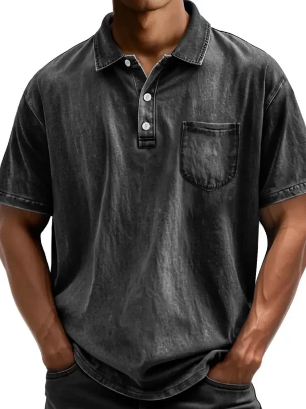 Men's Full Size Collared Neck Short Sleeve Polo Plus Size - Image 6