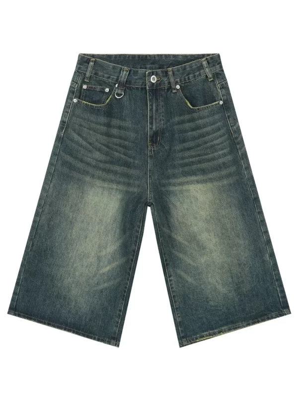 Men's Wide Leg Denim Shorts - Image 5