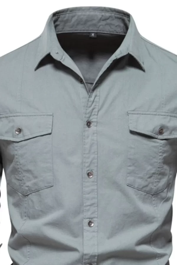Men's Button Down Collared Neck Shirt - Image 7