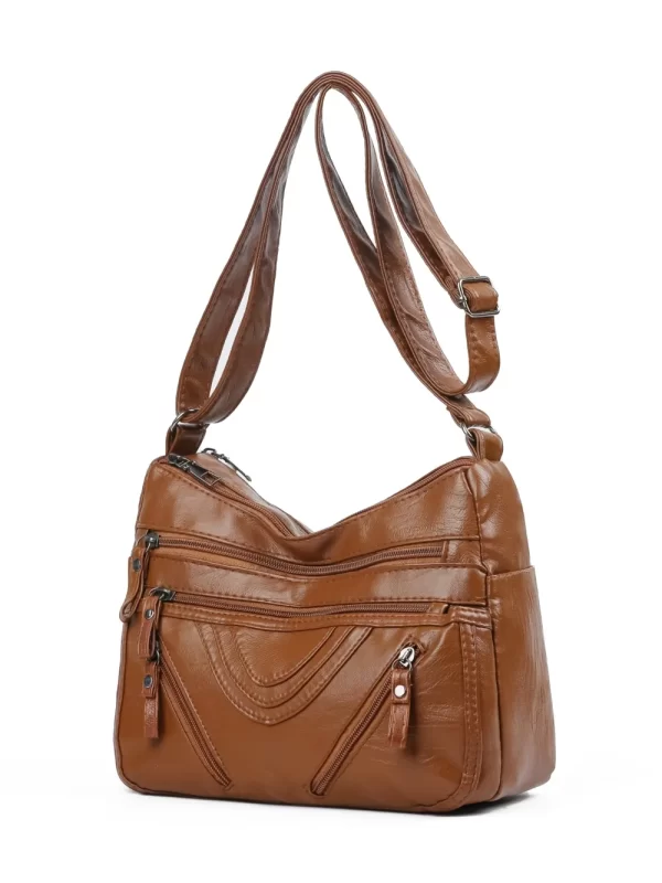 PU Multi-Compartment Crossbody Bag - Image 8