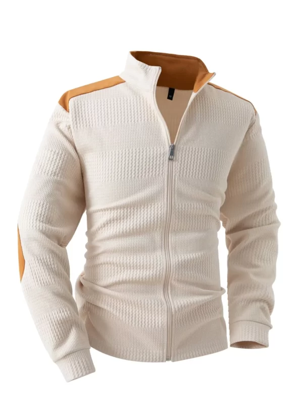 Men's Full Size Zip Up Long Sleeve Top Plus Size - Image 3